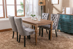 Nikki Collection Modern Velvet Upholstered Dining Chair Set