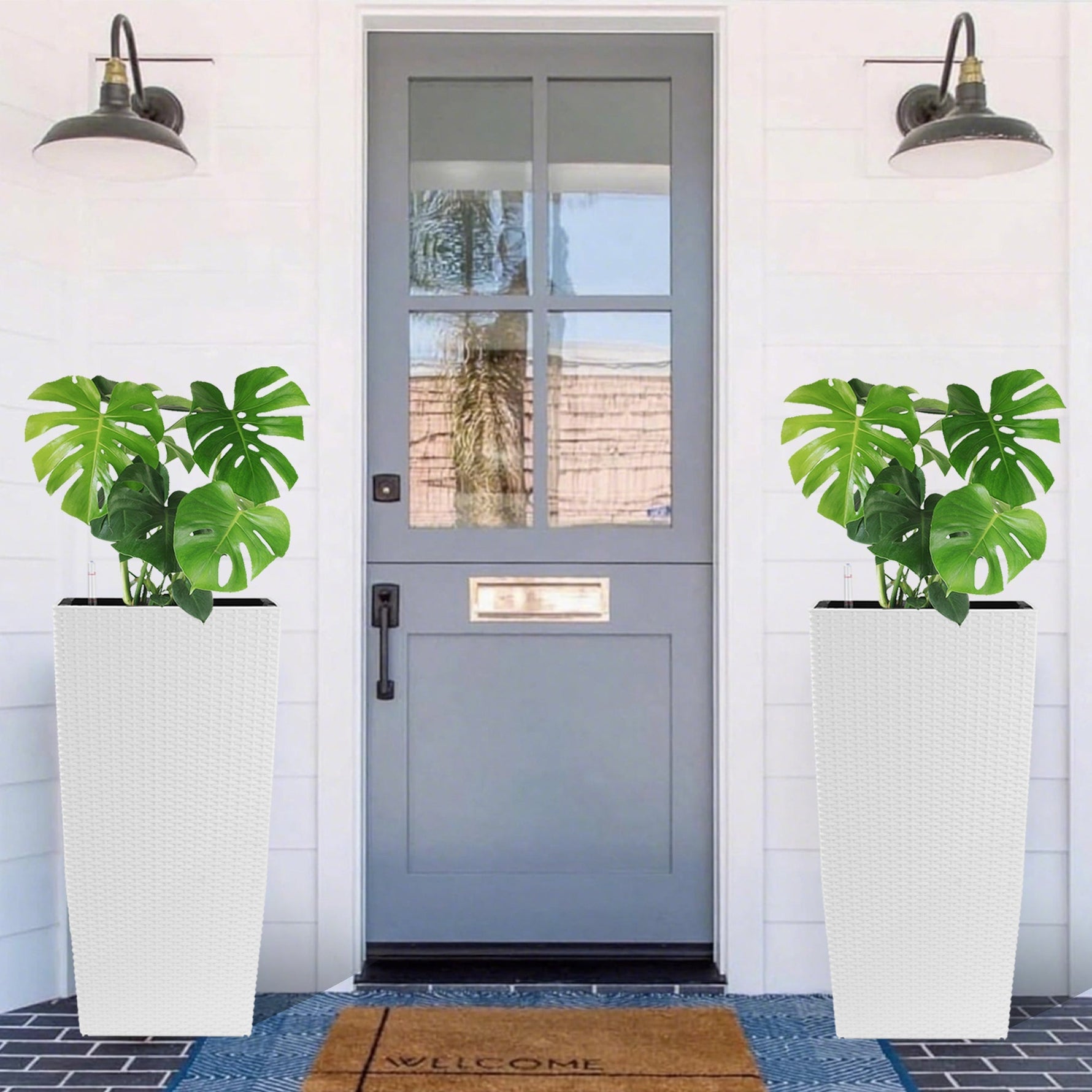 30 in Tall Large Flower Pot Planter with Self-Watering Drainage Holes