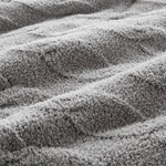 3 Pieces Full/Queen Cable Knit Chenille Comforter Set Gray