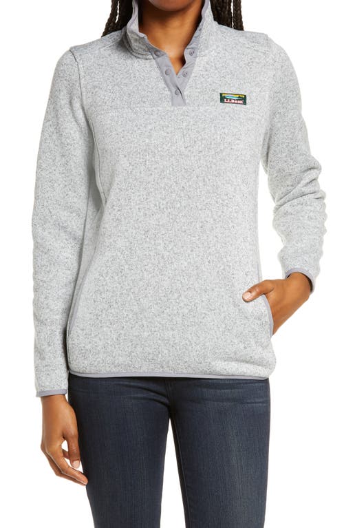 LLBean Women's Sweater Fleece Pullover - Pewter