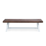 Tranquilizer Outdoor Acacia Wood Bench With Slat Panel Design