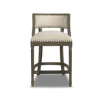 Paris 26.5' Farmhouse Counter Height Bar Stool with Backrest