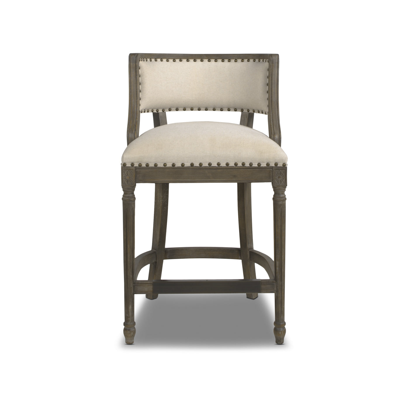 Paris 26.5' Farmhouse Counter Height Bar Stool with Backrest