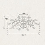 15-Light Chandelier Crystal Ceiling Lamp