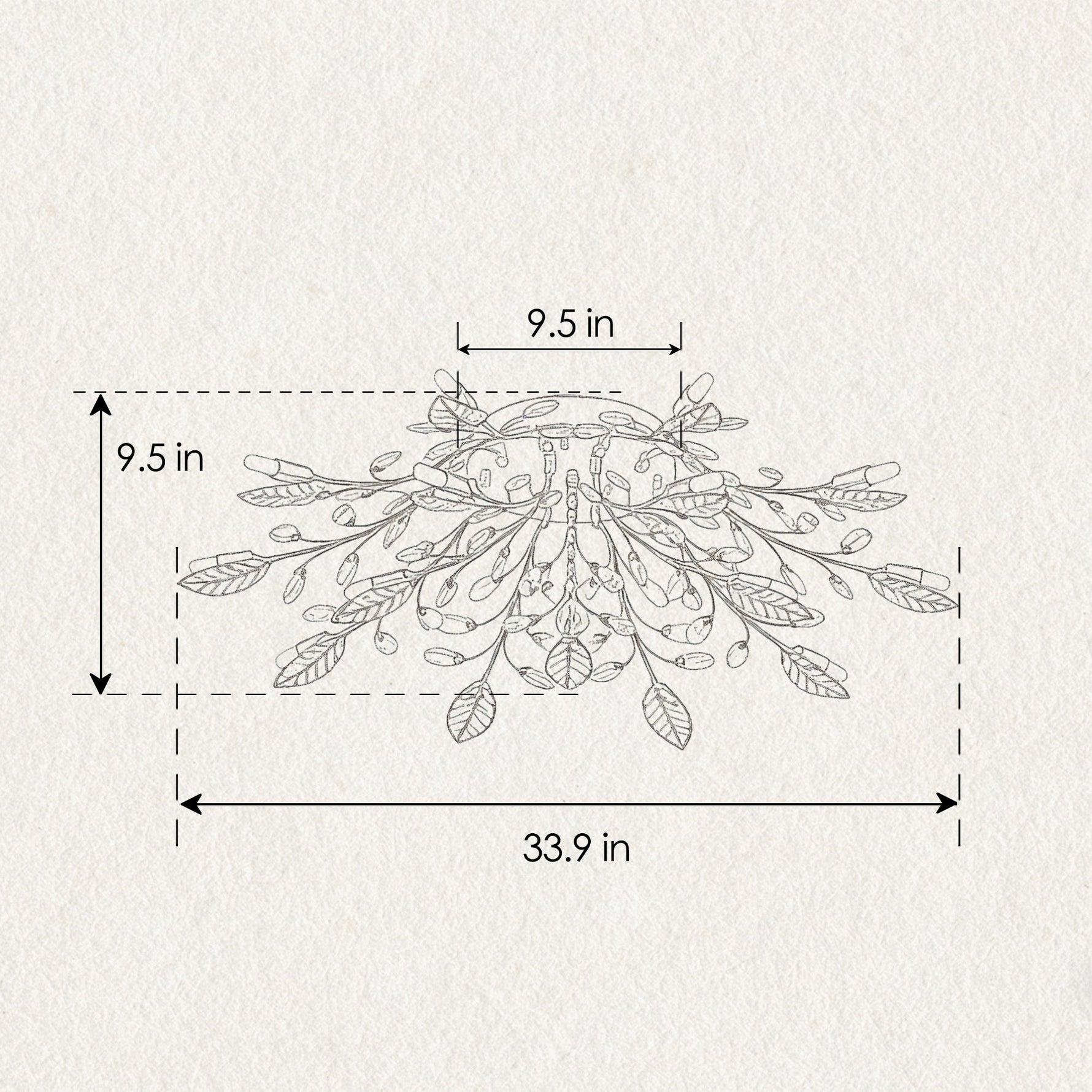 15-Light Chandelier Crystal Ceiling Lamp