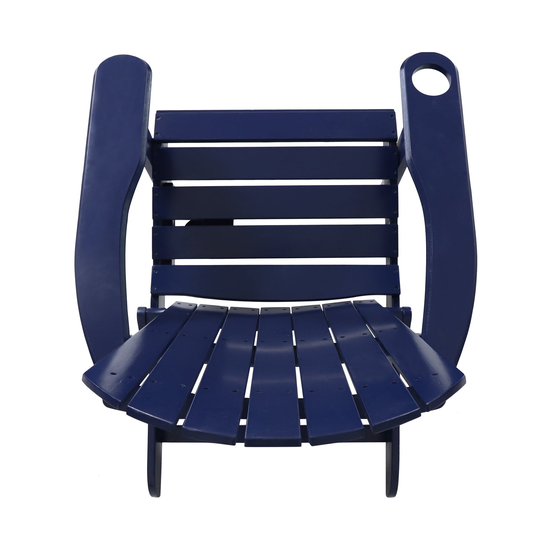 Zenithia Outdoor Foldable Adirondack Chair with 2 Cup Holders, Blue