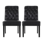 Broxton Tuft Dining Rolltop Chairs With Button Tufted Backrest (Set of 2)