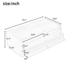 Modern Rectangle Coffee Table with 4 Drawers and 2 Display Shelves