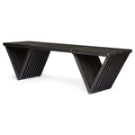 Gloaming Outdoor Bench With Slat Design And Triangular Base