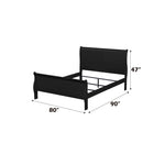Louis Philippe Sleigh Style Bed