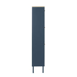 Modern Rattan 3 Door Shoe Rack Cabinet for Entryway