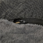 Sezze Indoor Bean Bag Chair with Gray Faux Fur