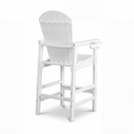 HDPE Bar Height Adirondack Patio Chair Outdoor Bar Chair With Cup Holder And Armrests