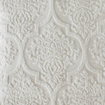 King/Cal King 3 Piece Tufted Cotton Chenille Damask Duvet Cover Set