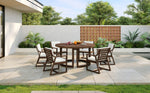 TREXM Patio Dining Table Set for 6 with Umbrella Hole