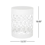 Outdoor Metal Large End Table, Modern Design