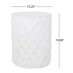 Outdoor Lightweight Concrete Side Table - Antique White