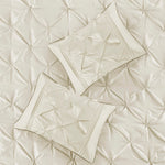 7 Piece Tufted Comforter Set Ivory Cal King