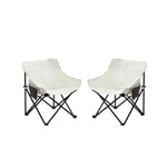 Portable Folding Camping Chairs With Carry Bag (Set of 2)