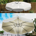 Vented Patio Table Umbrella with Crank and Push Button Tilt
