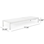 Outdoor Patio Chaise Lounge with 5 Reclining Positions