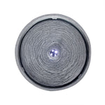 12.99' Gray Polyresin Outdoor Water Fountain with LED Light