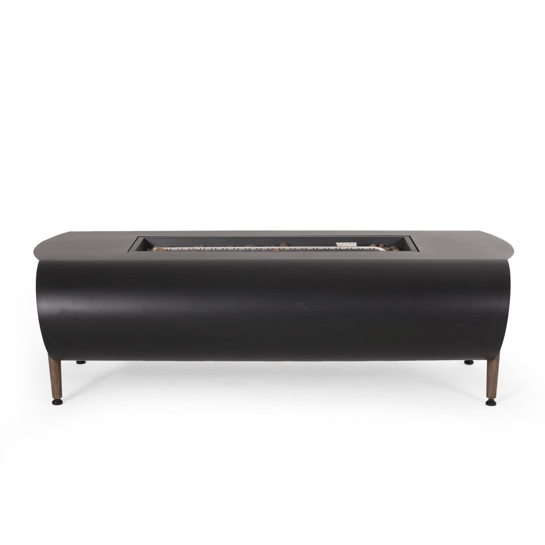 Vernon Rectangle Fire Pit 50,000 BTU - Dark Gray