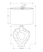 Lighting, 25'h, Table Lamp, Cream Resin, Ivory / Cream Shade, Modern