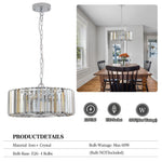 17' Chrome Crystal Pendant Chandelier