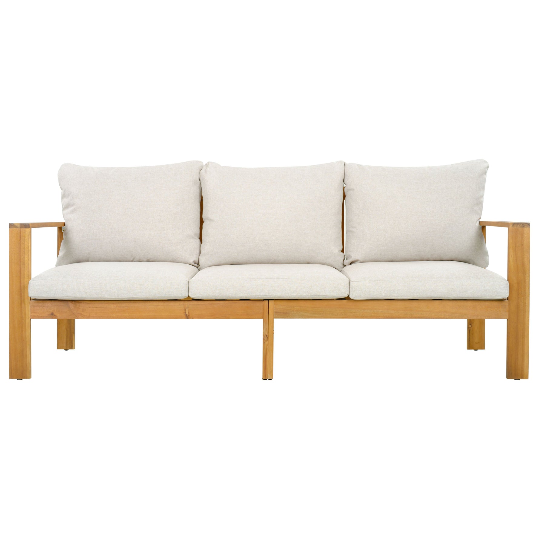 Outdoor 3pcs Acacia Sectional Patio Sofa Set