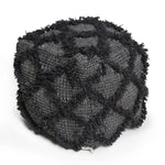 Jumanji Handcrafted Wool and Cotton Pouf - Brown