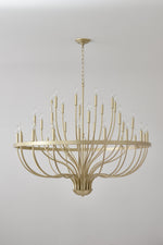 36-Light Gold Industrial Iron Candle Chandelier