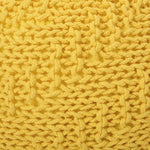 Bordeaux Knitted Cotton Round Pouf Ottoman