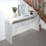 Washed White Console Table, 59in Entryway Table