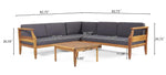 Aston 4-Piece Sofa Set - Dark Gray