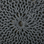 Bordeaux Knitted Cotton Round Pouf - Versatile Ottoman and Floor Cushion