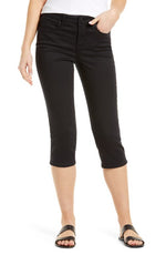 NYDJ Aubrey Crop Slim Straight Leg Jeans - Black
