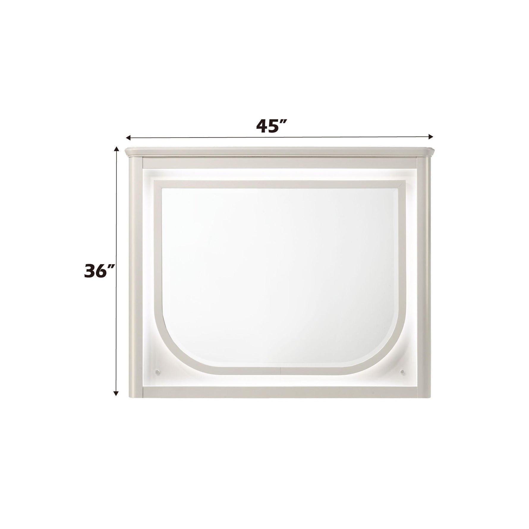 Laveda Mirror With LED - White