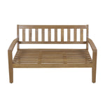2-Piece Outdoor Gray Acacia Wood Conversation Set