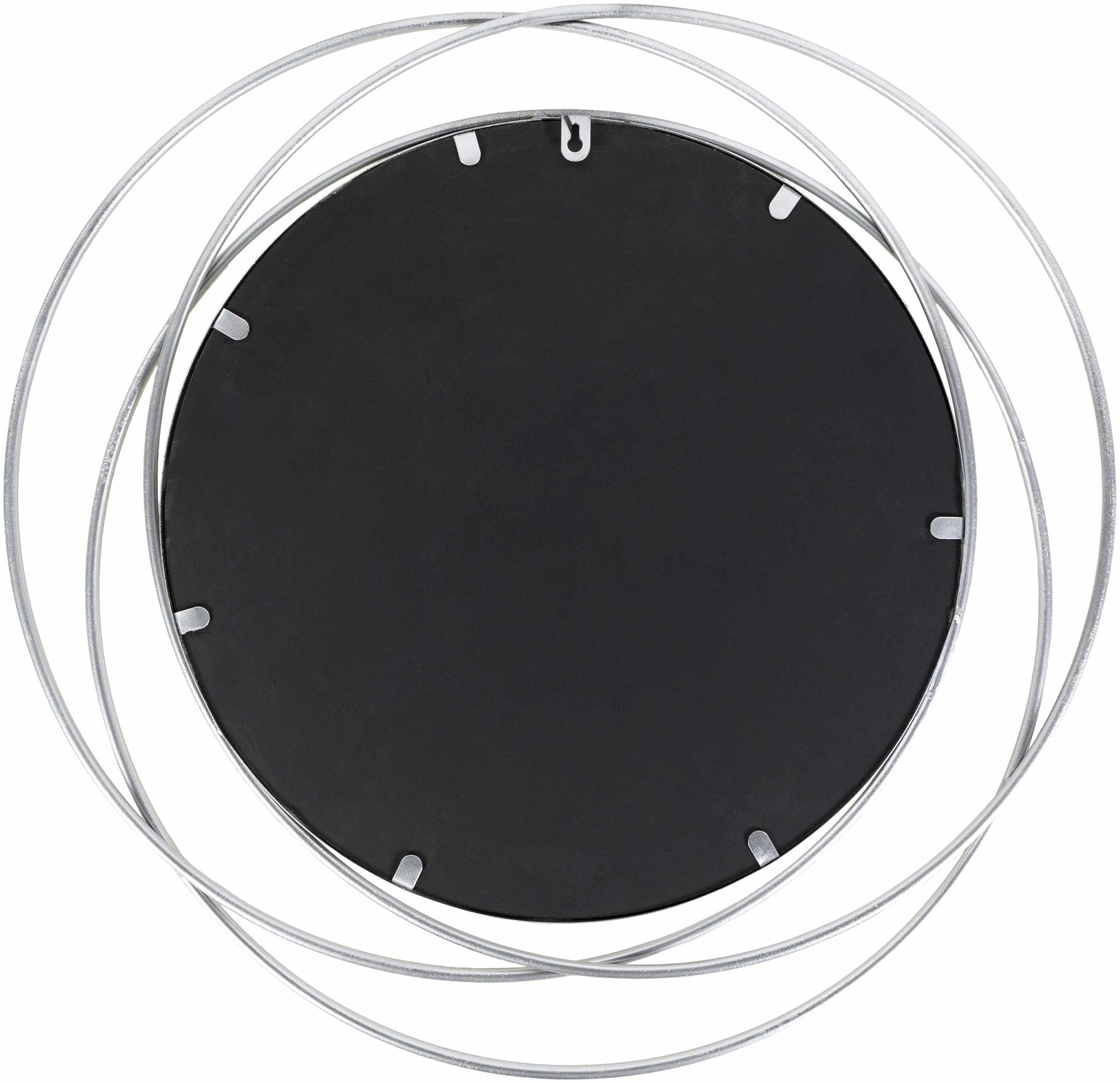 Basay Round Silver Gray Mirror