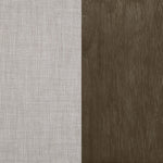 Beige and Natural Removable Back Accent Chair with Faux Linen Fabric and Wood Frame