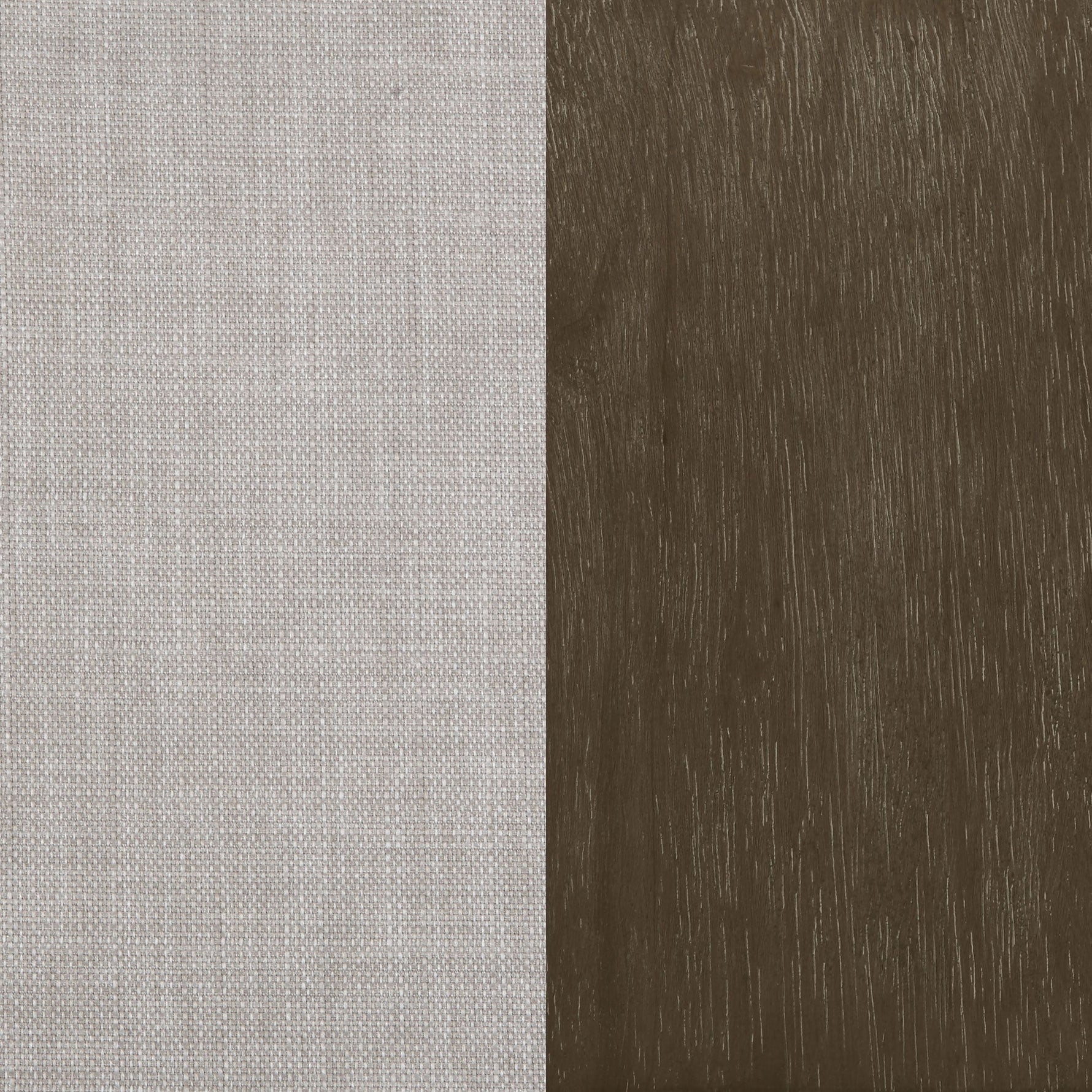 Beige and Natural Removable Back Accent Chair with Faux Linen Fabric and Wood Frame