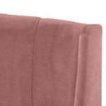 Aspen Vertical Tufted Headboard Platform Bed Set, Queen, Ash Rose Pink Velvet