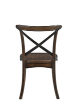 Kaelyn Metal Side Chair Set of 2 - Dark Oak