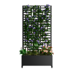 Metal Planter Box with Trellis, 73"x35"x16" Raised Garden Bed