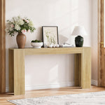 Farmhouse Style Oak-Colored Extra-Long Console Table