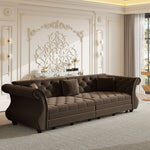 Oversized Chesterfield Pull Out Sofa Bed with Flower Tufting