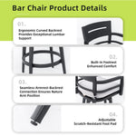 Modern Outdoor Swivel Bar Chairs Set of 2