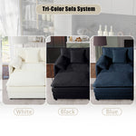 Oversized Deep Seat Sectional Sofa Modern Chenille Cloud Couch Large 3 Seater Modular Sofa with 3 Pillows