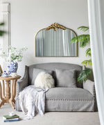 Arched Wall Mirror with Metal Frame